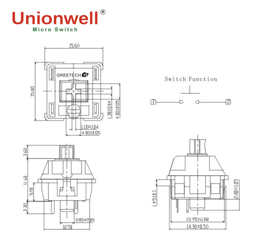 gt02 mechanical keyboard switch drawing